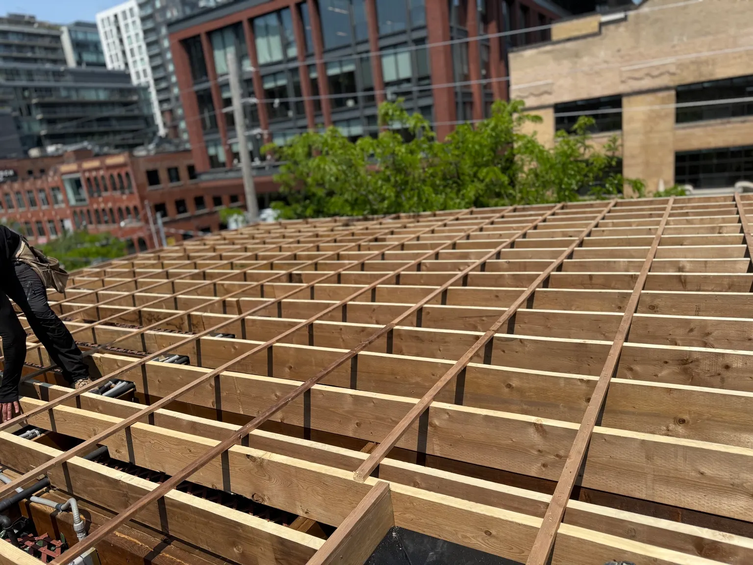Rooftop patio before the cover was built