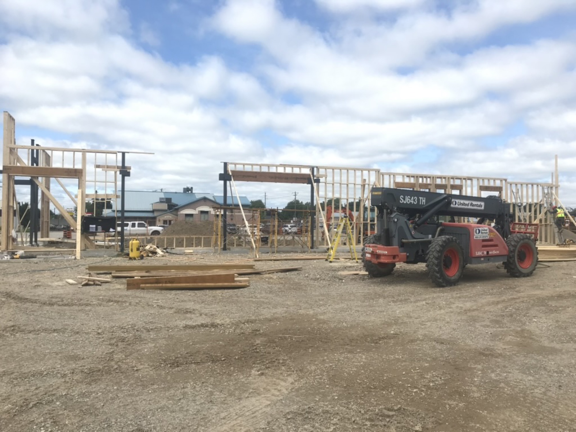 Elora — exterior walls being framed and braced