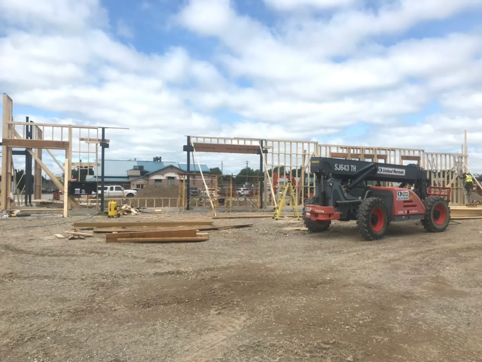 Elora — exterior walls being framed and braced