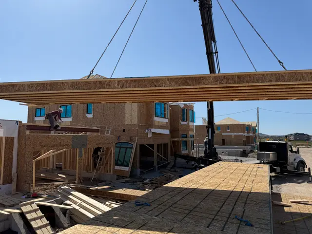 Milton — setting up second storey floor