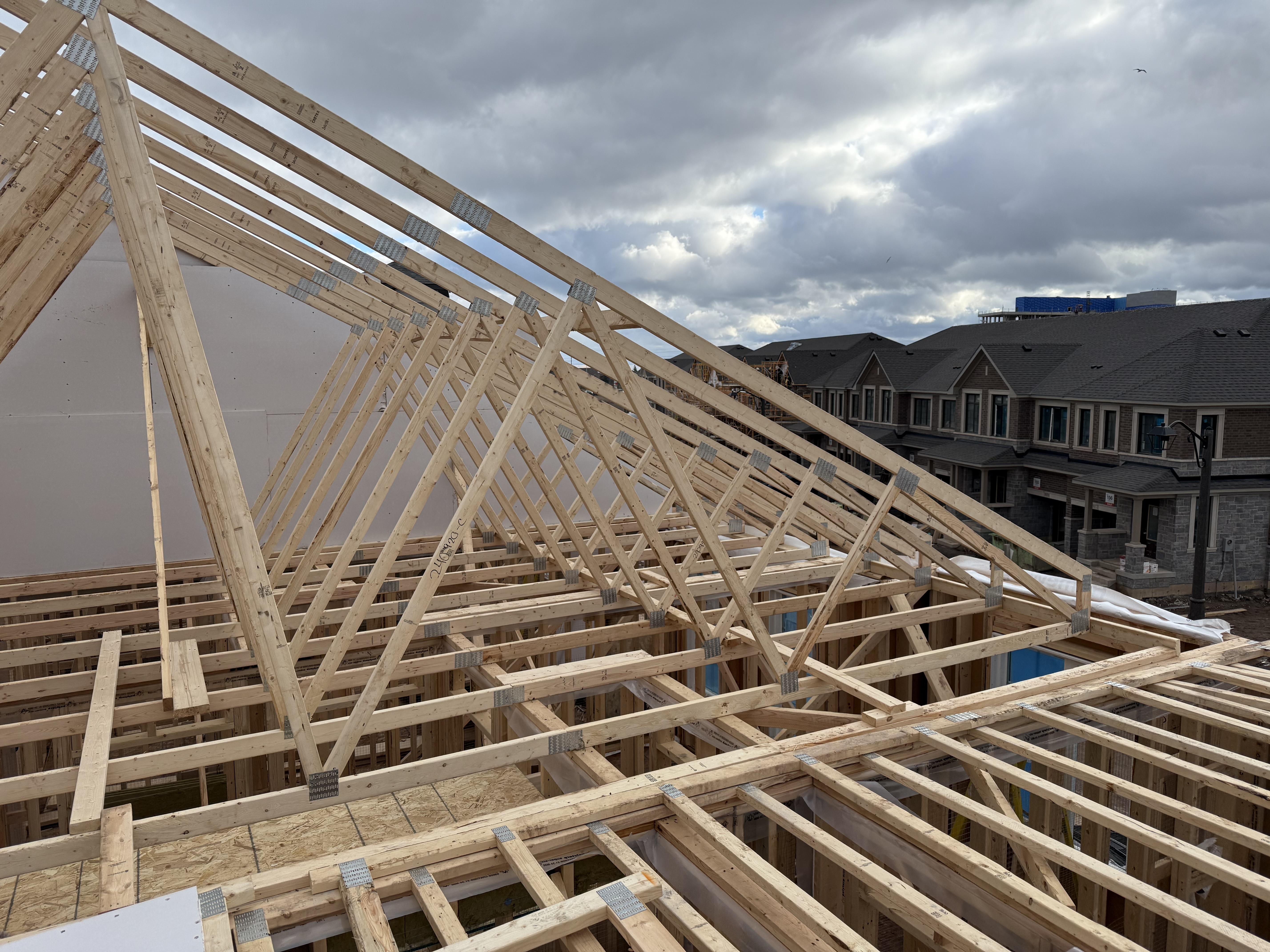 Milton — trusses installed